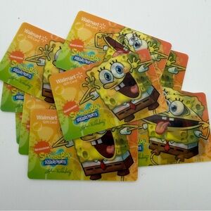 Lot Of 10 SpongeBob Square Pants  LENTICULAR  2008  Walmart Gift Cards ~No Value